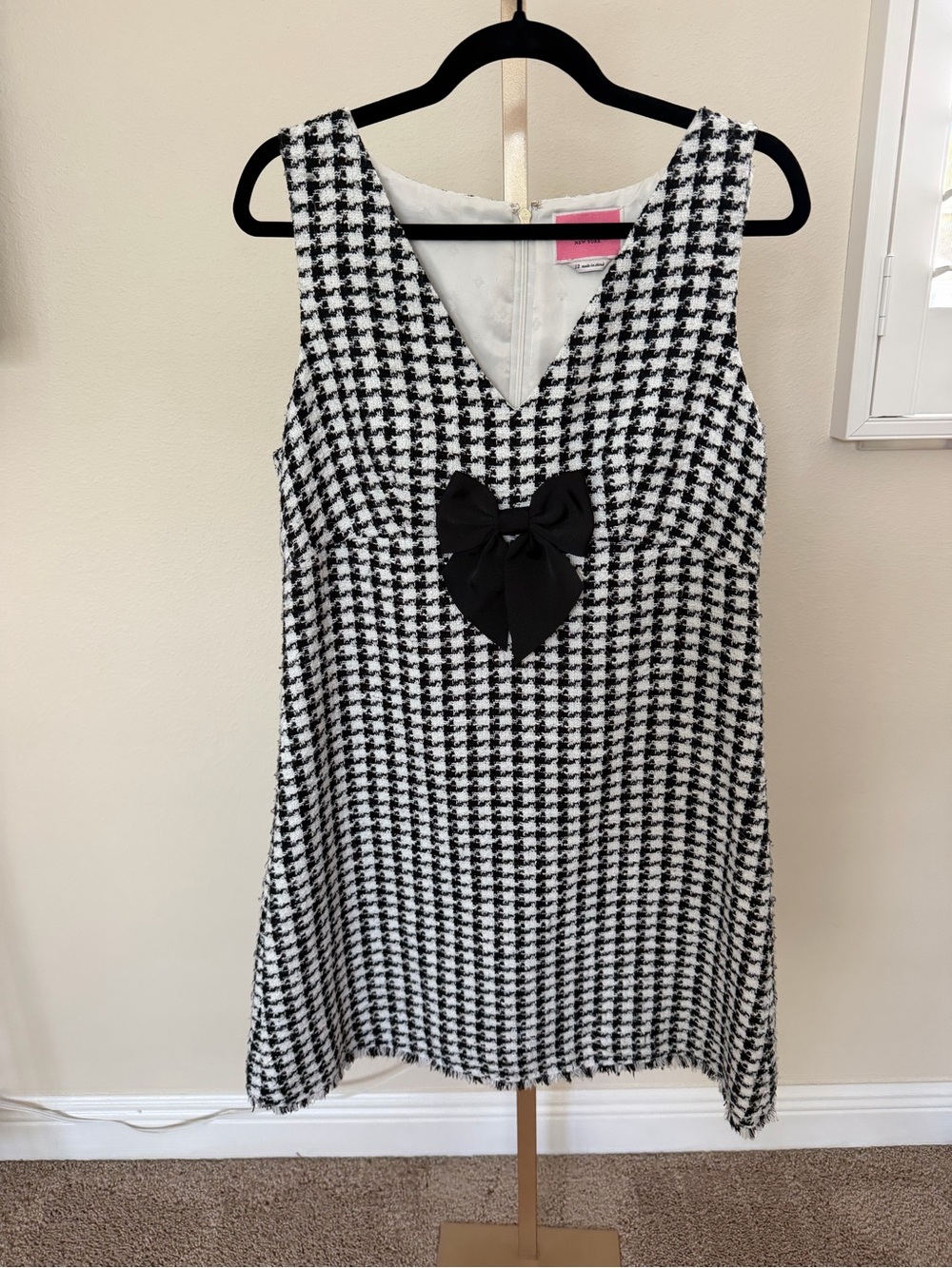 Kate Spade New York Black & White Houndstooth Bow Dress/Tunic 🖤🤍